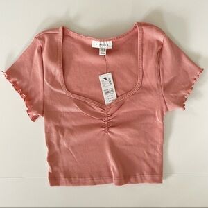 Topshop Pink Crop Top